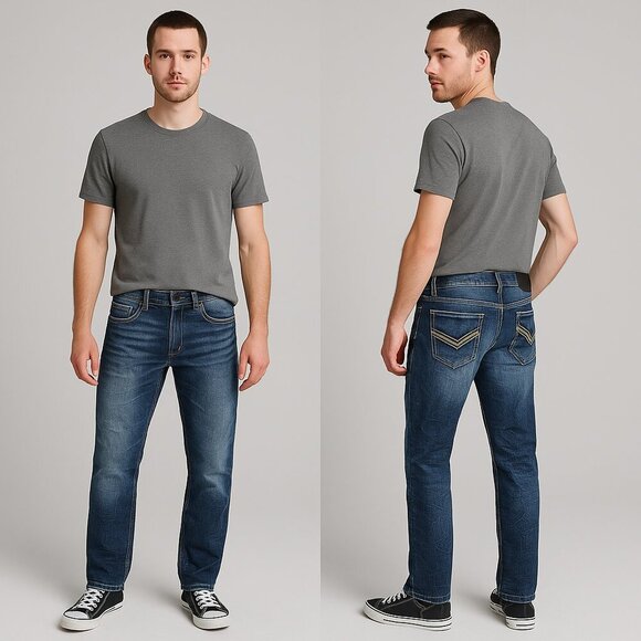 TRUE LUCK 🍀 Men’s Straight Leg Jeans 👖 | Size 34x30 - Picture 4 of 15